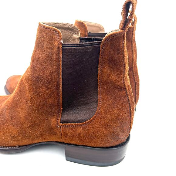 Tecovas The Chance Men’s Chelsea Boots Rust Suede Tan 10 EE Extra Wide - Picture 3 of 13